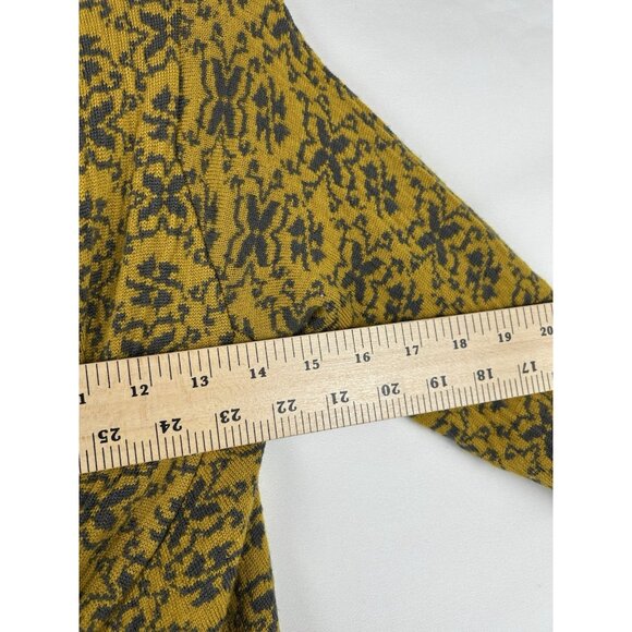 Anthropologie  Moth Women’s Medium 100% Wool Jacquard "Scarf Tied Cardigan" - Picture 7 of 11